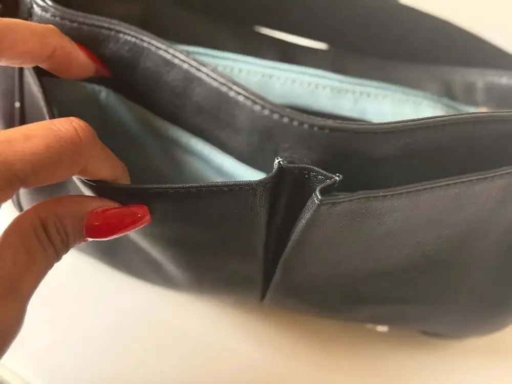 Cole Haan Alexa H04 Black Leather Equestrian Shoulder Bag